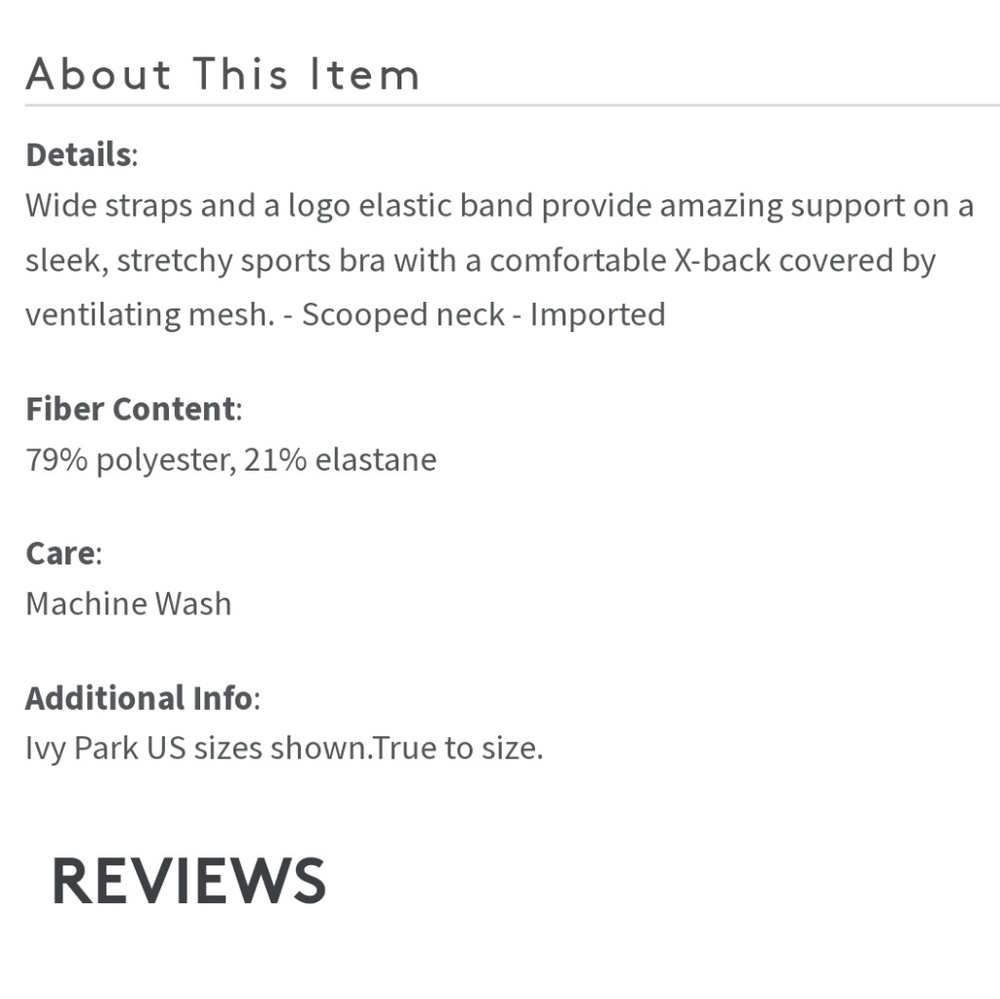 🚫 SOLD 🚫 {Ivy Park} Logo Mesh Inset Sports Bra - Picture 4 of 4